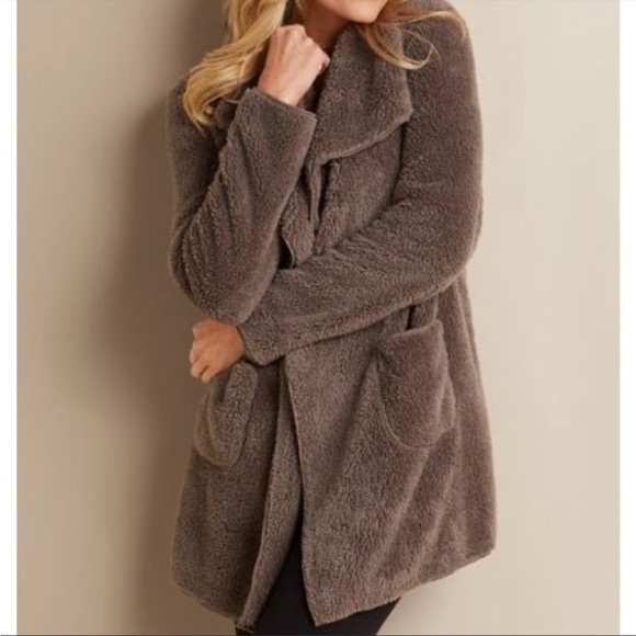 Hugs from Soft Surroundings Hug Me Cardigan in Brown Size Medium - Picture 6 of 6